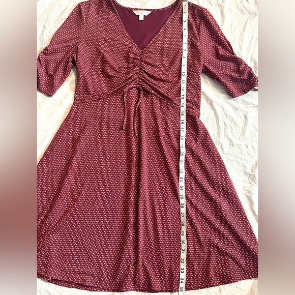 Lauren Conrad Women’s Midi Dress with Knot Sleeve Size Medium - Picture 9 of 16